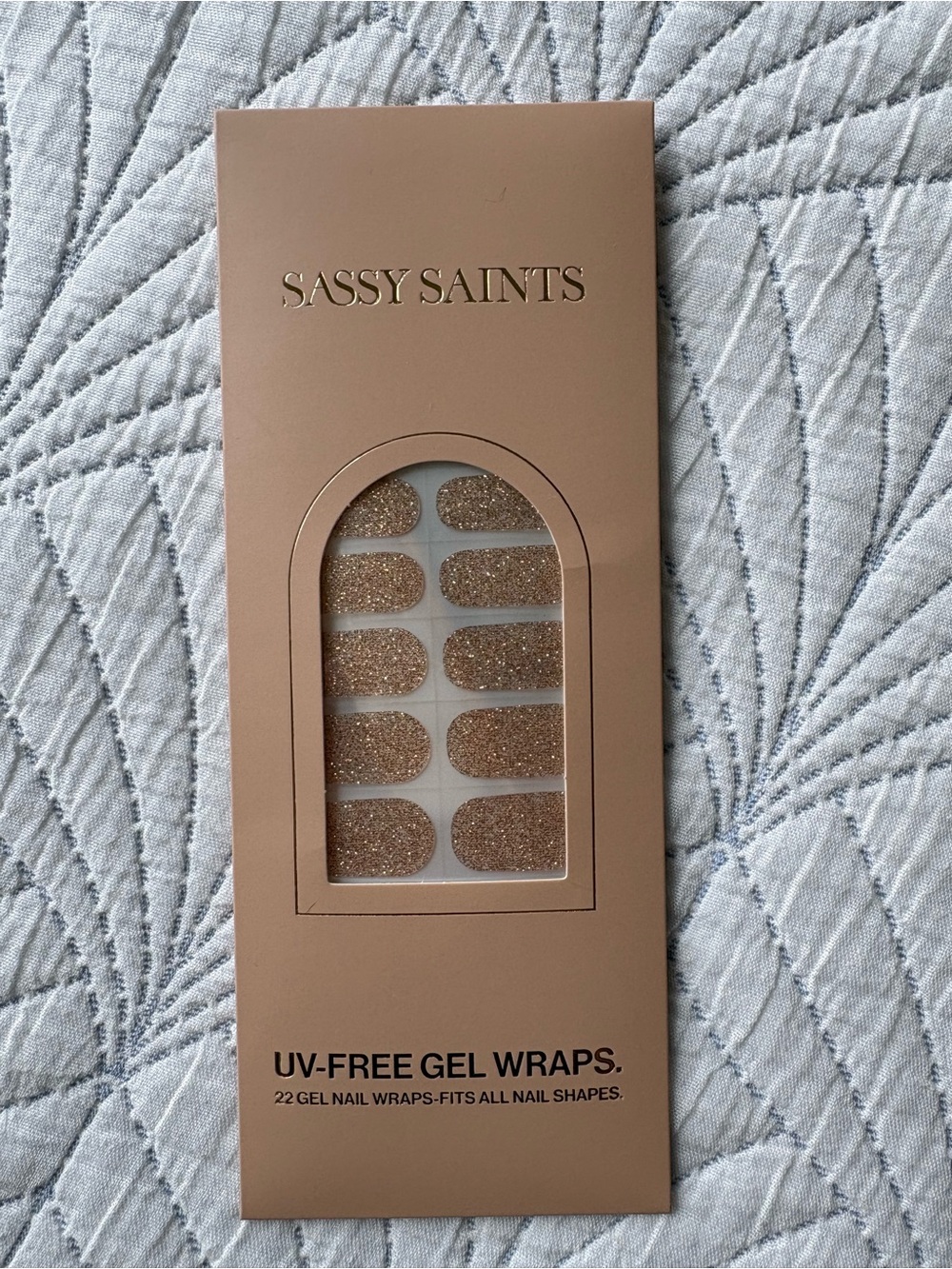 Sassy Saints Glitter Gel Nail Wraps - Golden Hour